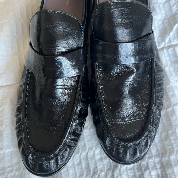 The Row Eel Skin Black Loafers - Picture 4 of 9